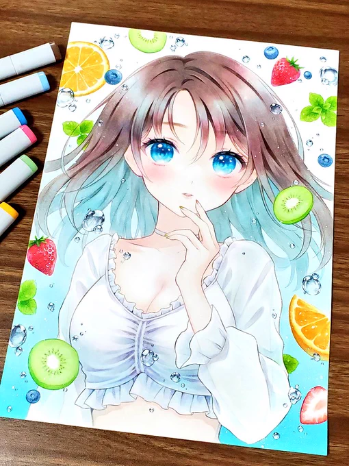 展示会のお知らせ  瀬戸のフルーツパーラー ()  日程2024.07.12(金)〜07.14(日) 会場Atelier TÀC(岡山) 原画を3点展示していただきます!!入場無料、通販対応ありです 初めての岡山での展示、たくさんの方に見ていただけると嬉しいです よろしくお願いします  #瀬戸フル