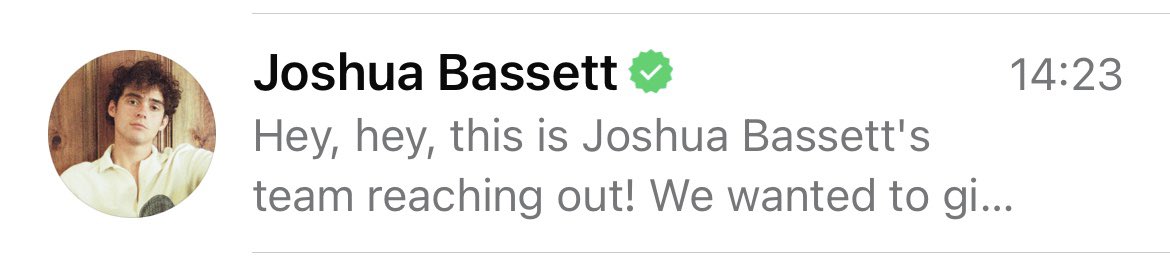beerlikehell's tweet image. Is this real?? Im confused😭😭 is anyone getting these Joshua Bassett whatsapp messages ???