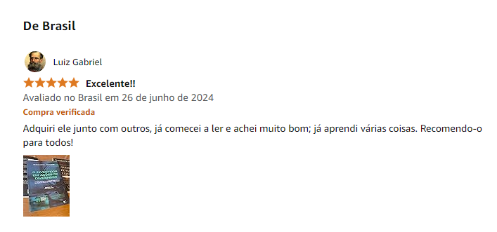 Opa. Falta apenas uma avaliação para para chegar às 700. 

Já deixou a sua avaliação com comentário lá na página do nosso livro? 

👇👇👇
amzn.to/4f0dV3J