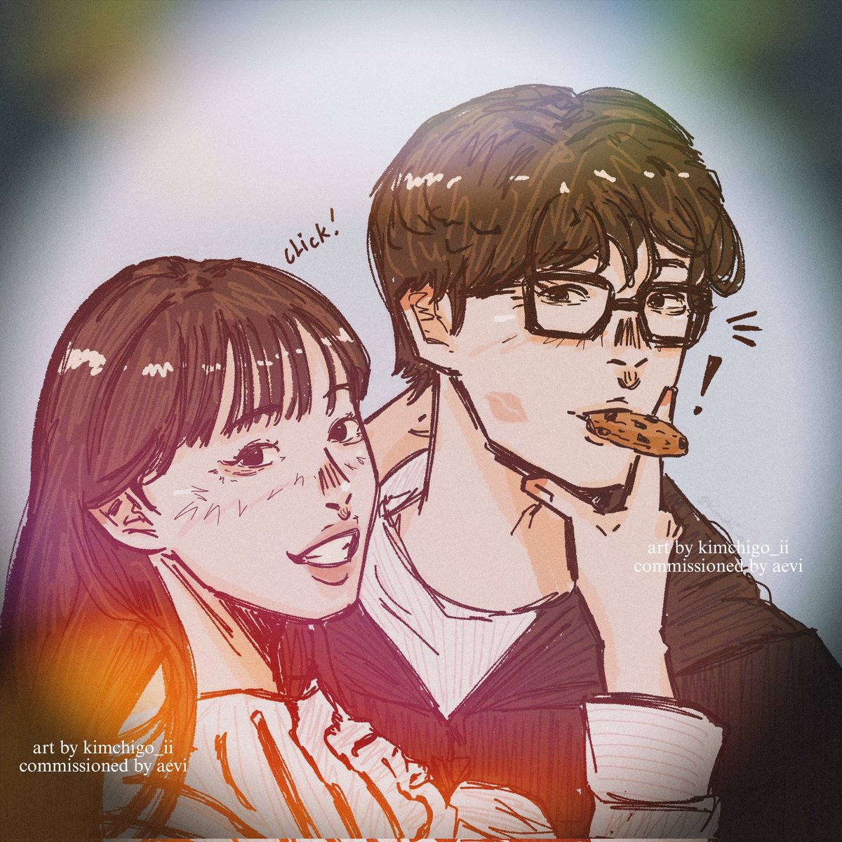 intoharvinrouge's tweet photo. iscaleon jaiven and celest haeia's hidden photobooth picture 🍪📸

art by kimchigo_ii on ig
commissioned by aevi/@intoharvinrouge https://t.co/RcKZAJPtxp