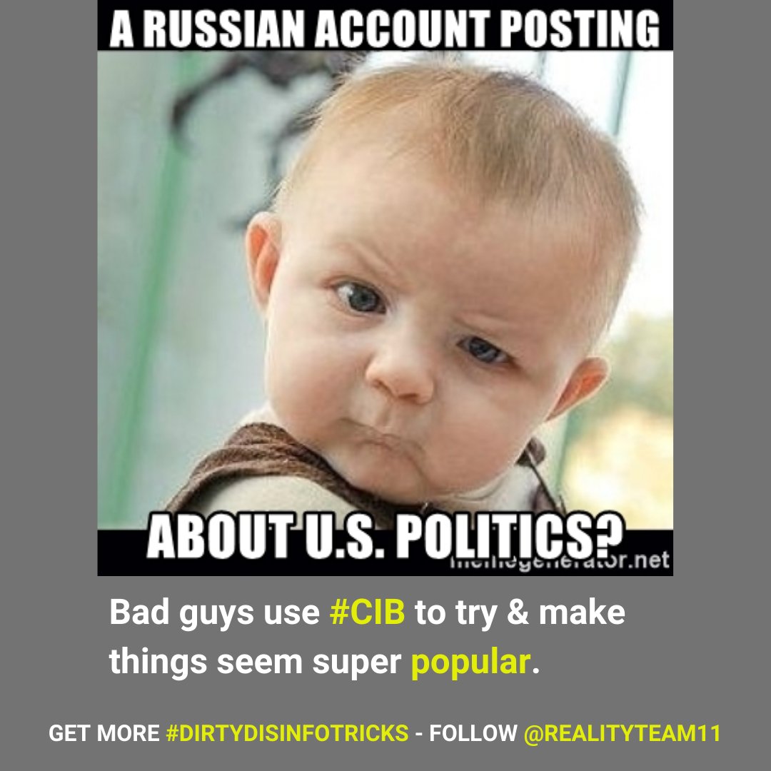 RealityTeam11's tweet photo. Just because a post has a lot of likes doesn't mean it's true. There is always a chance most of those likes came from bots. #TakeASecToCheck
https://t.co/qxBcWYPWvz https://t.co/an7UrC0Pwt