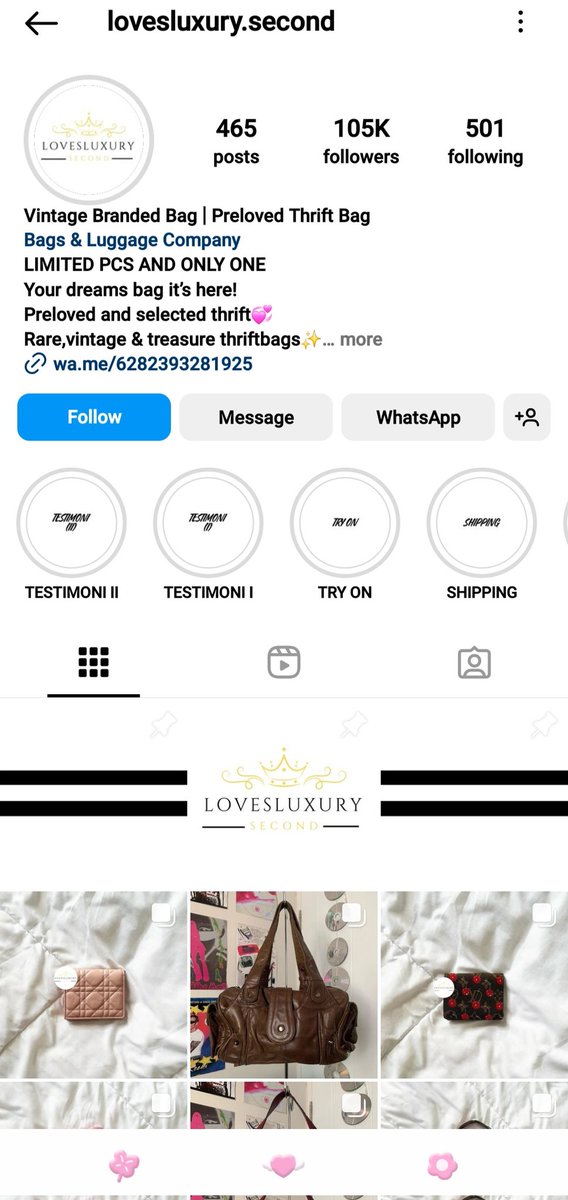 agatanisuka's tweet photo. SCAM di ig toko @ LOVESLUXURY. SECOND⁉️

malem semuanya, ini first time buat aku cerita di forum ini.. jadi, td siang lewat di berandaku secara random ini ig toko second gtu TERLIHAT MEYAKINKAN KAN bukan?  entah kenapa yg biasanya aku gk tertarik beli dari ig tiba2 beli—count https://t.co/SuyyWXqiay