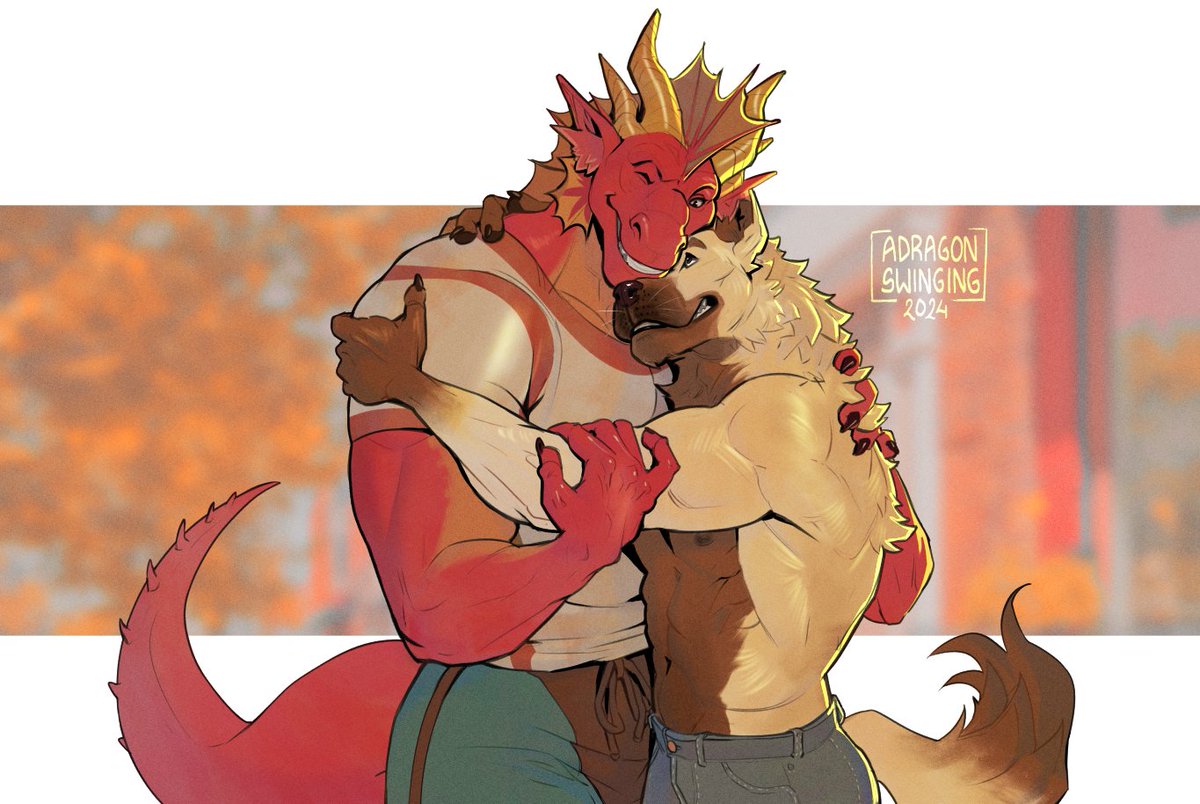 Have you hugged your local dragon today? 

Super sweet comm for @/_zankies87_ of Adazhan and Astrum, thank you! 🧡