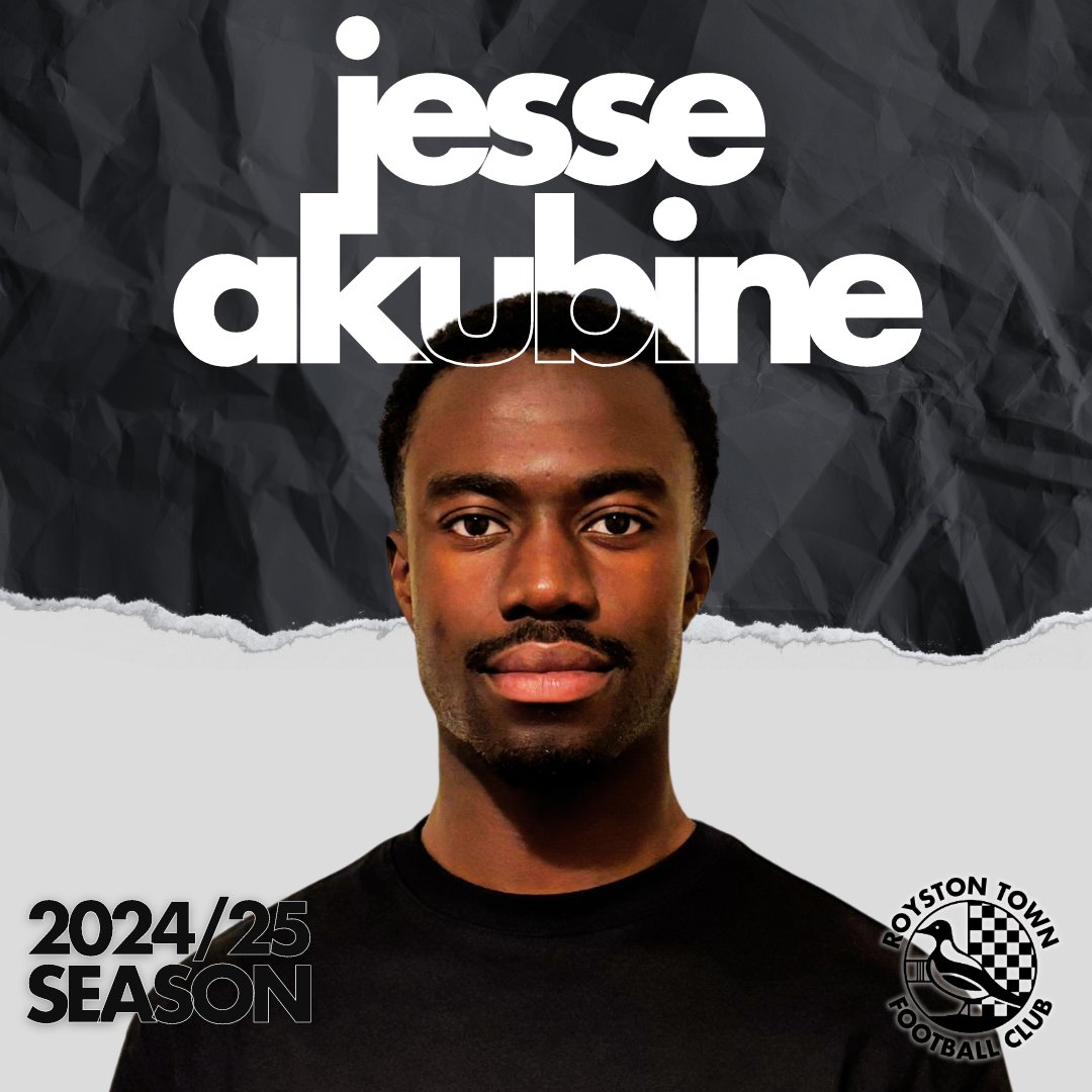 RoystonTownFC's tweet photo. AKUBINE IN AT GARDEN WALK!

We are pleased to announce the signing of Jesse Akubine. The former @OfficialQosFC @AFCRD @StratfordTownFC and @BedfordTown midfielder is a #Crow for 24/25

Welcome Jesse! https://t.co/ZdwLkuetdN