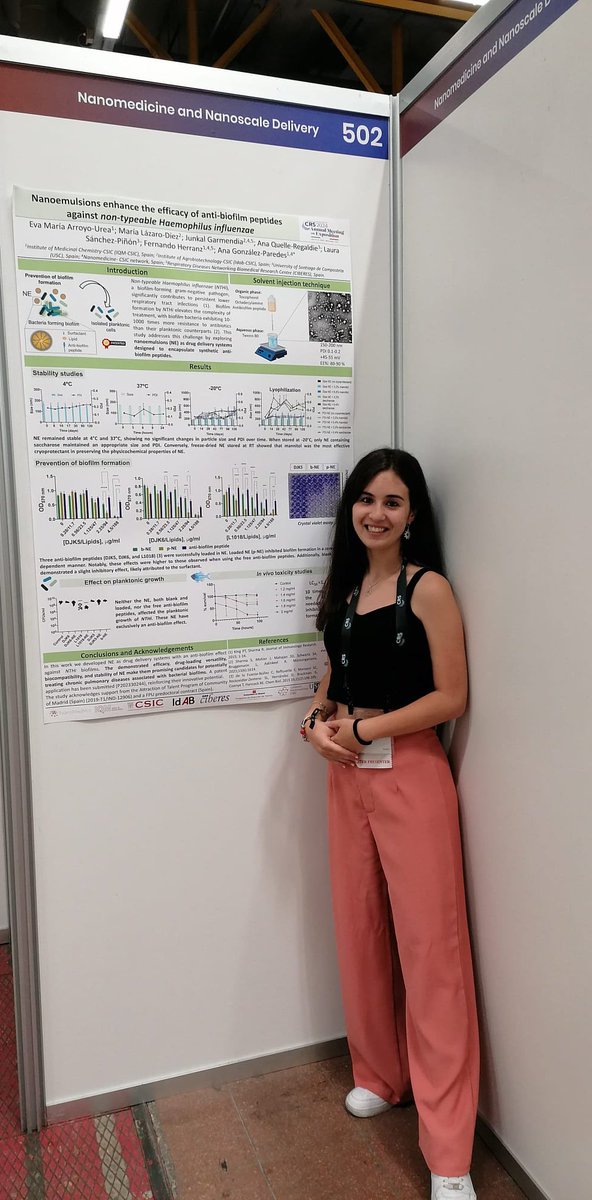 IQM_CSIC (@iqm_csic) on Twitter photo <a href="/anaglezpar/">Ana Gonzalez</a> and <a href="/Eva_ArroUr/">Eva María Arroyo Urea</a> from @NanoMedMol group presenting their work at the #CRS2024 poster session in beautiful Bologna.
<a href="/Nanomed_CSIC/">NanomedCSIC</a> <a href="/anaglezpar/">Ana Gonzalez</a> and <a href="/Eva_ArroUr/">Eva María Arroyo Urea</a> from @NanoMedMol group presenting their work at the #CRS2024 poster session in beautiful Bologna.
<a href="/Nanomed_CSIC/">NanomedCSIC</a>
