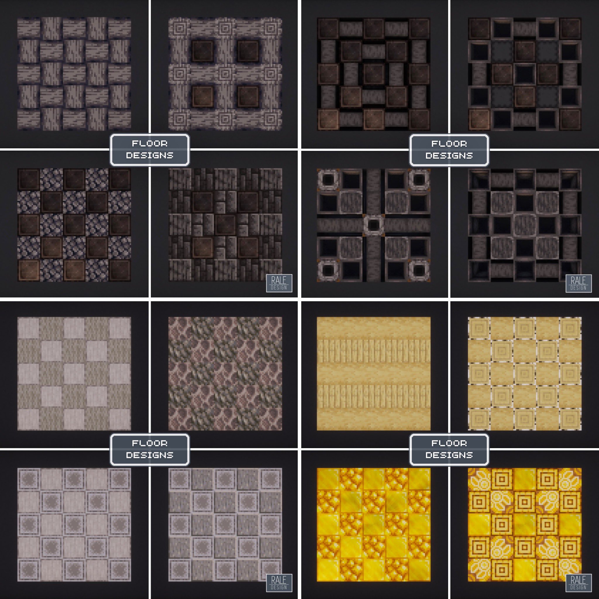 Rale_Design on X: “Minecraft Floor Designs Collection #minecraft