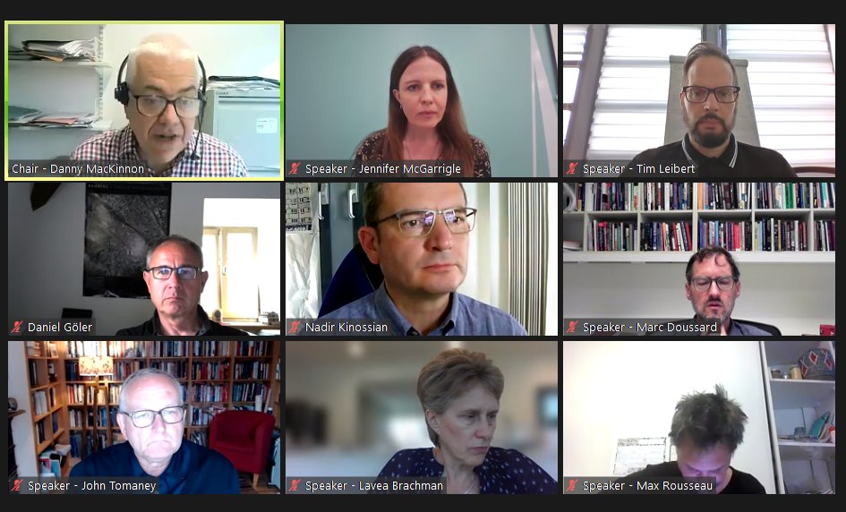 regstud's tweet photo. 🚀After an engaging Q&amp;A from earlier presentations, Danny MacKinnon getting the second part of today's #RSAWebinar underway. Today's panel:

👉John Tomaney
👉Marc Doussard
👉Lavea Brachman
👉Jennifer McGarrigle

#LevellingUp #Cohesion #LeftBehindPlaces https://t.co/tmee0o7N2g