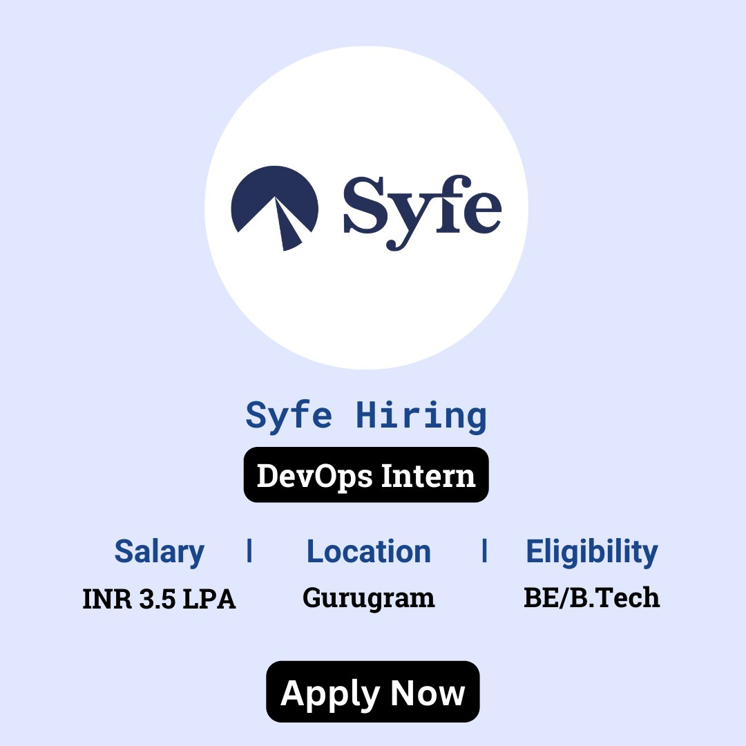 karthikpattadi's tweet image. 🌟 Exciting Opportunity! Syfe is hiring DevOps Interns for 2024! 
👉 Apply Now: zurl.co/aUwI 
📲 Join Our WhatsApp Group: zurl.co/ySPA
#Syfe #DevOpsIntern #offcampusdrive #2024batch #fresherjobs