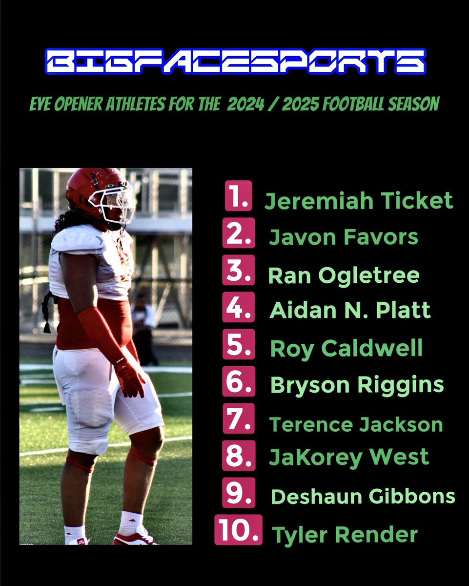 BigFaceSportss's tweet photo. Eye opener athletes for the 2024/2025 Football season #UPNEXT https://t.co/0W3iPwfBJt