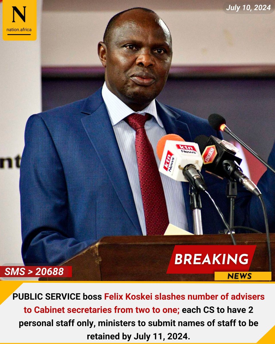 Good Job Felix Koskei.
Good Job Nakhumicha.
Rigathi Gachagua is the only Patriotic Kenyan, Truthful man.