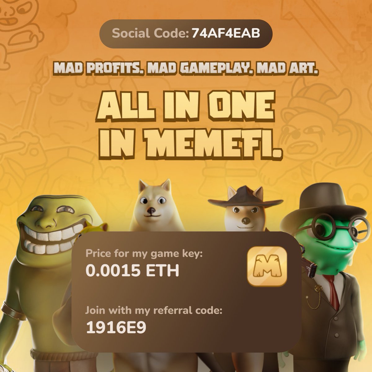 If you're not playing on MemeFi, enjoy the rektness

memefi.club/?referralCode=…