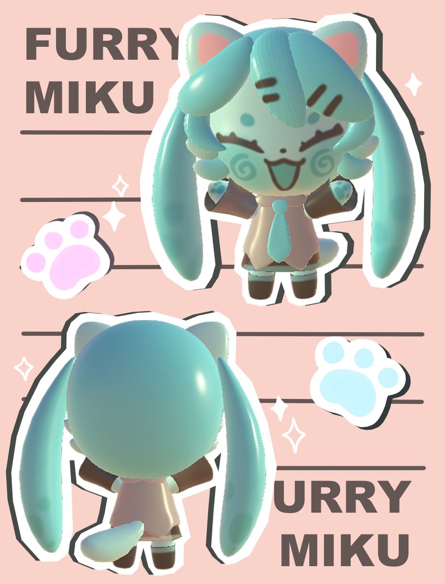 komosaur's tweet photo. miku series - 18 furry miku...? 🐶 https://t.co/wjIsTty1jF