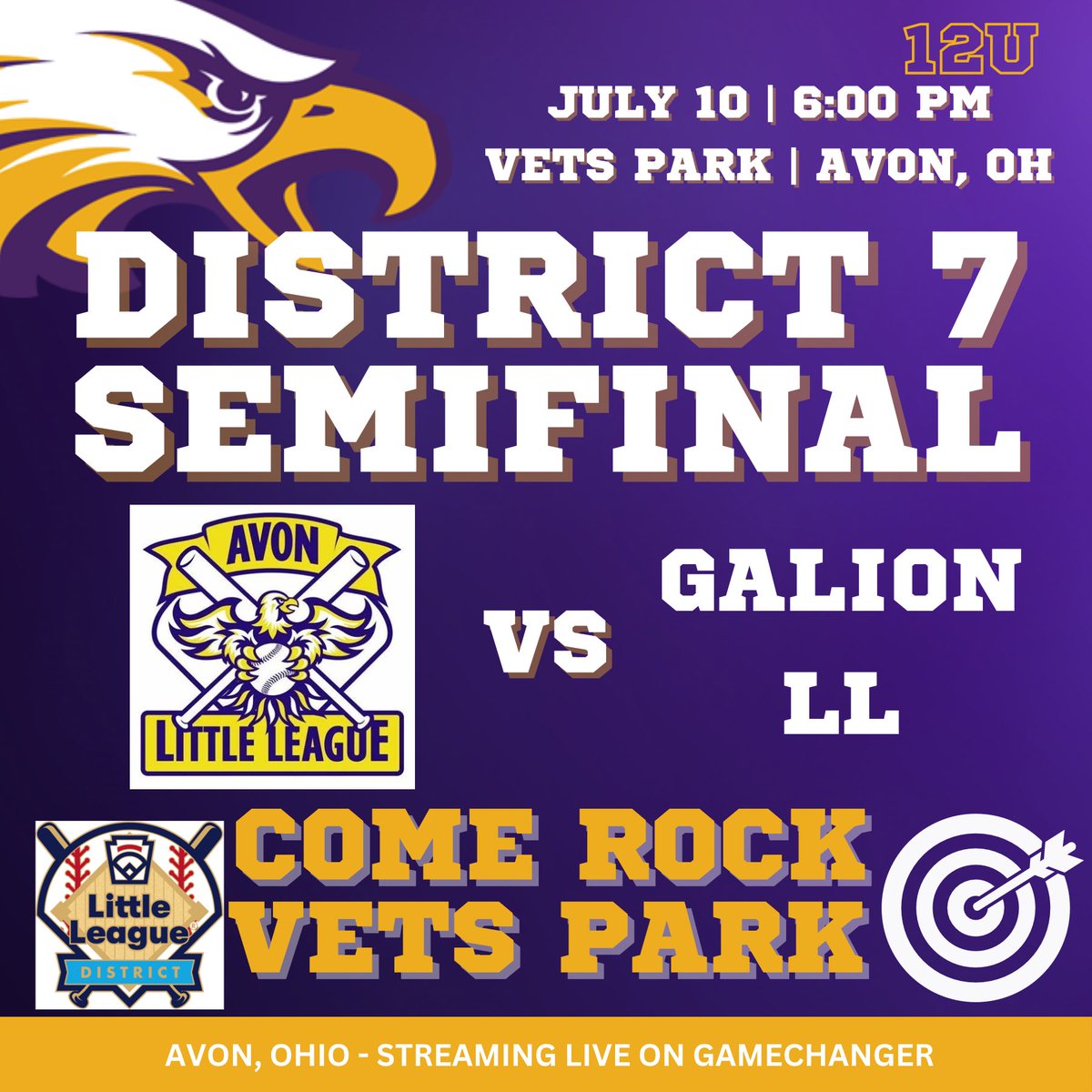 mcqcompetitors's tweet photo. 12u @AvonOhioLL is back in action tonight at 6pm. They are hosting Galion with a trip to the championship game on the line. 

Let’s see how many people we can get out at Vets park to support this team!!

#preparedtodefend #itsa @LittleLeague @baseball_avon @avoneagles @AMSEagle https://t.co/h6JCsKwnwr