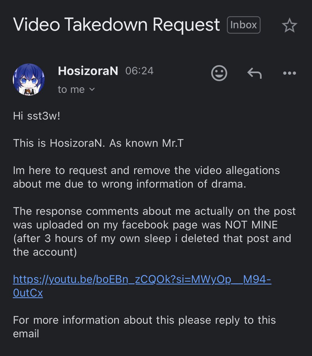 osuDramaDays's tweet photo. 3 days since osu! Drama

HosizoraN is asking YouTubers to take down videos mentioning him

“The response uploaded on my facebook page was not mine” https://t.co/i5QOwL9iKF
