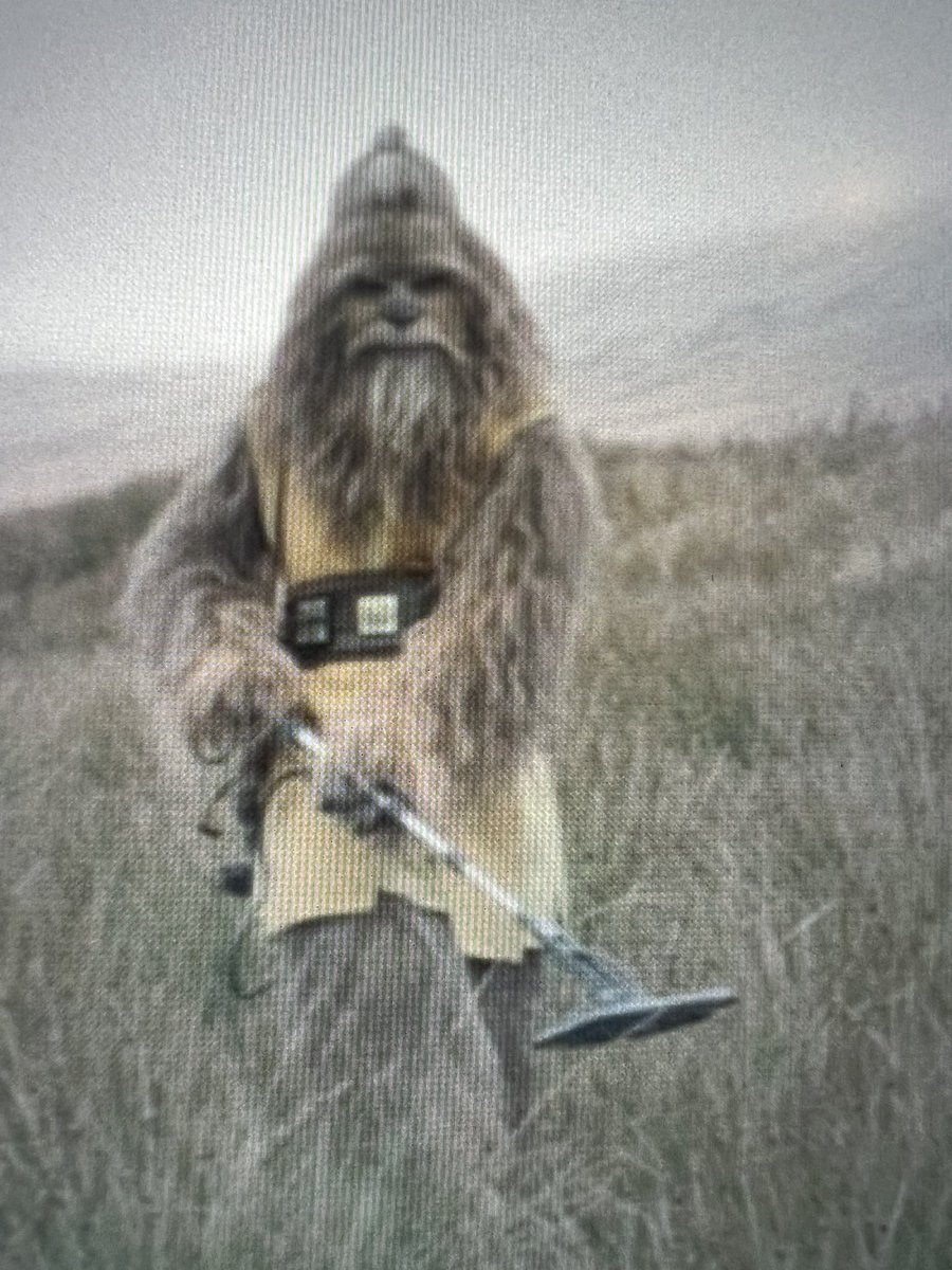 MarcFernandez's tweet photo. They got the wookiee out here trying to find the plot with a metal detector…#TheAcolyte https://t.co/cGbP9QsWLa