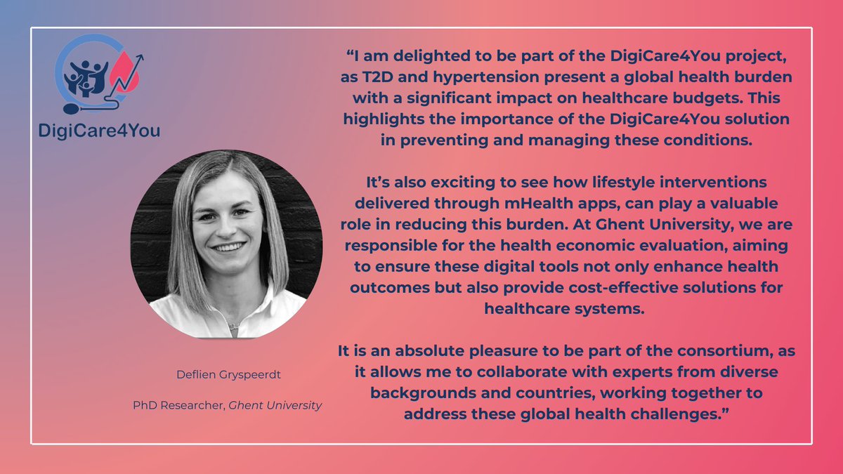 DigiCare4You's tweet photo. 📢This is what Delfien Gryspeert from @ugent had to say about her involvement in the DigiCare4You project: https://t.co/rQUCU42Wel
