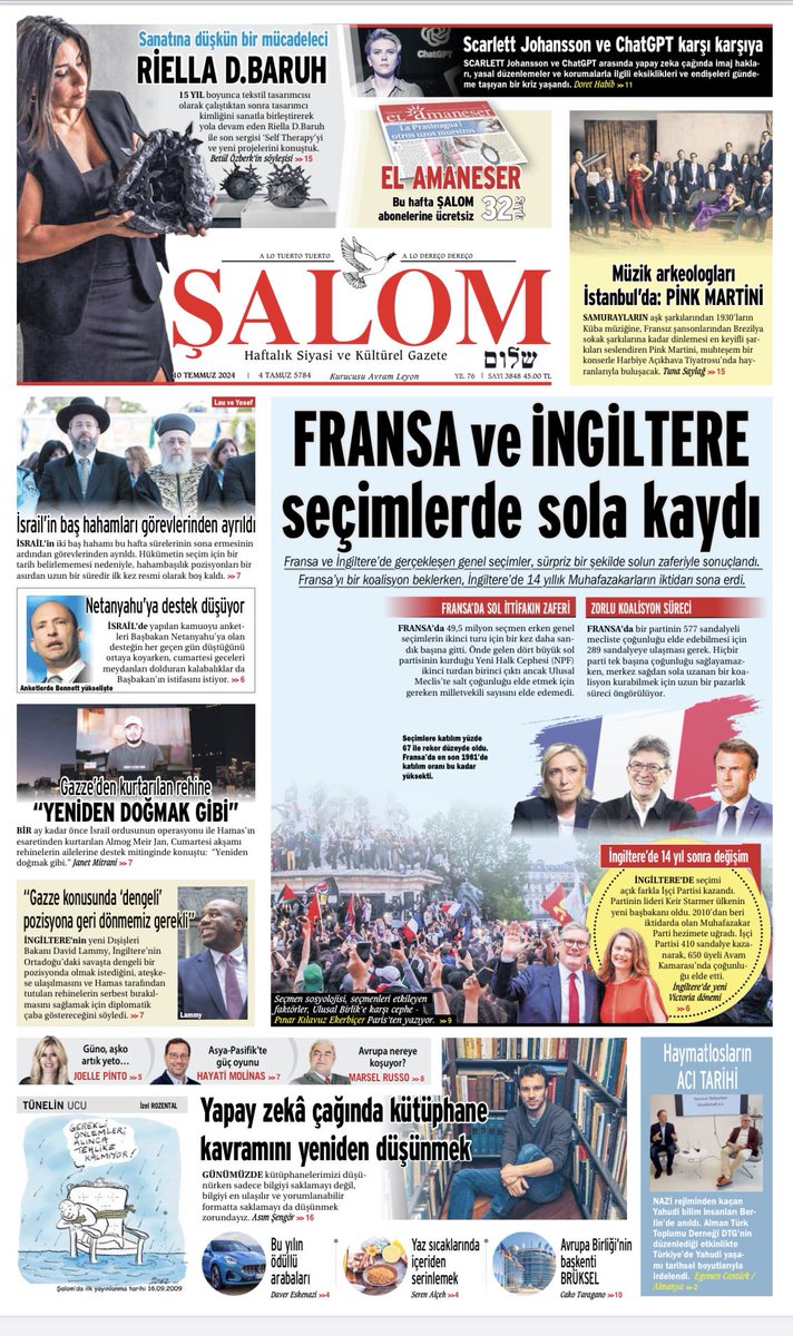 SALOMTURKEY's tweet photo. This week’s @SALOMgazetesi Our front page this week. #news #newspaper #paper #frontpage #thisweek #WhatShouldWeRead 🕊️ https://t.co/3UTJ6G1mXS