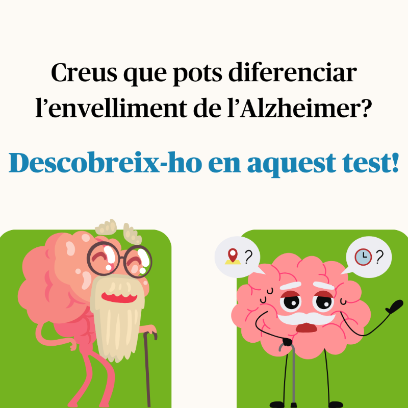 fpmaragall's tweet photo. 🤔 L’envelliment i l’Alzheimer sovint es confonen.
 
 Creus que els podries diferenciar en la majoria de situacions? ✅❌