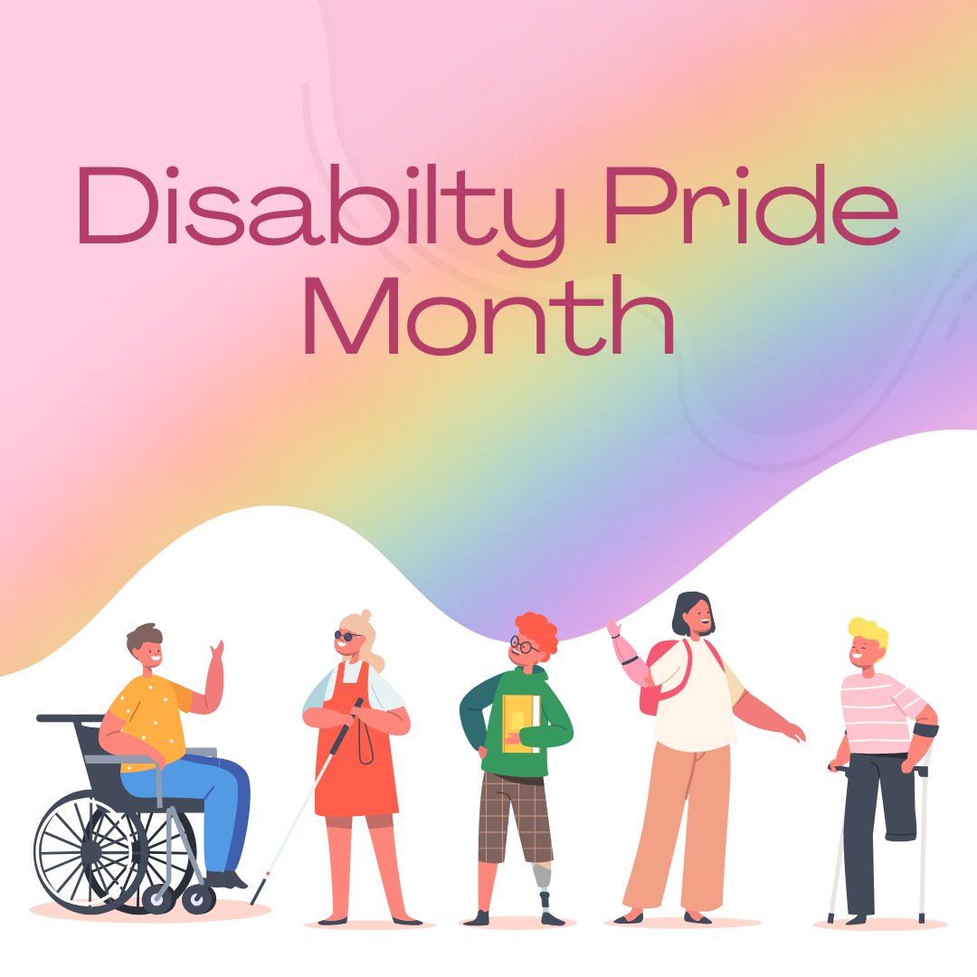 Disability Pride Month is a time to honor the history, achievements, experiences, and struggles of people with disabilities. 

Let's celebrate their unique talents and skills, amplify their voices, and work together to change outdated perceptions. 

#DisabilityPrideMonth