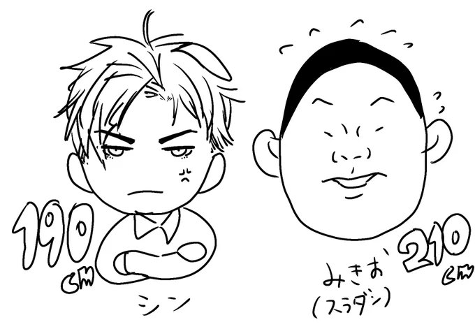 身長であまり負けたことのないシン 