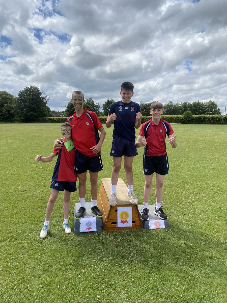 Burlington takes 1st place in yr 8 boys relay race #BrilliantBurlington