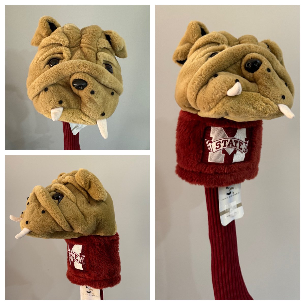 We have added a new (special) item to the Online Auction!  This is a rare/vintage MSU Bulldog Driver Headcover that was made about 15 years ago. This Headcover is brand new (with tags) and it will definitely be a hot item due to its rarity! #HailState 

32auctions.com/MSUPGM2024?r=1…