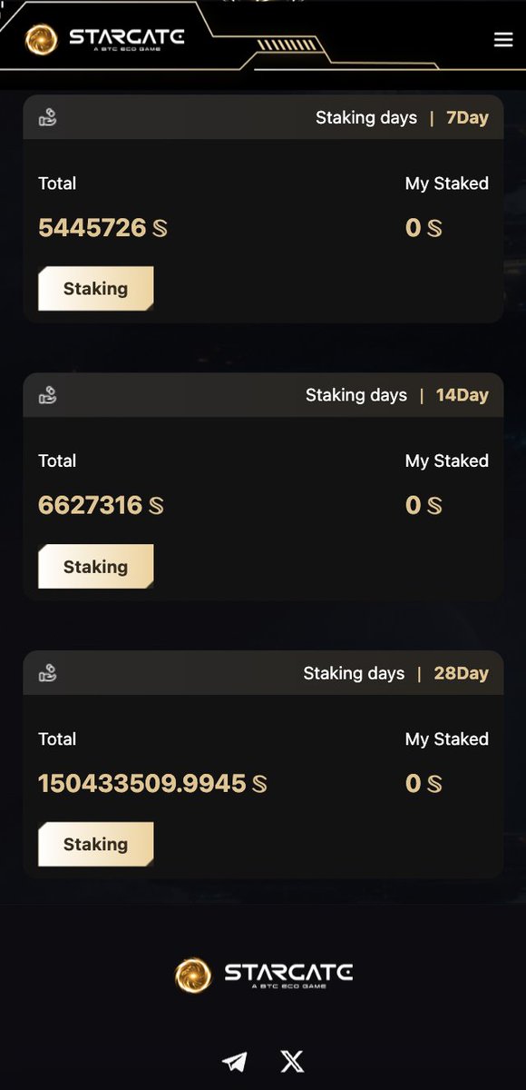 🌟 Exciting news from STARGATE! Our cutting edge staking module is now live and making waves among investors. 🚀 
Buy STARGATE, stake it in your wallet, and head to stargatebtc.com to join the staking cycle for daily rewards! 💸 
Our system checks your wallet hourly for