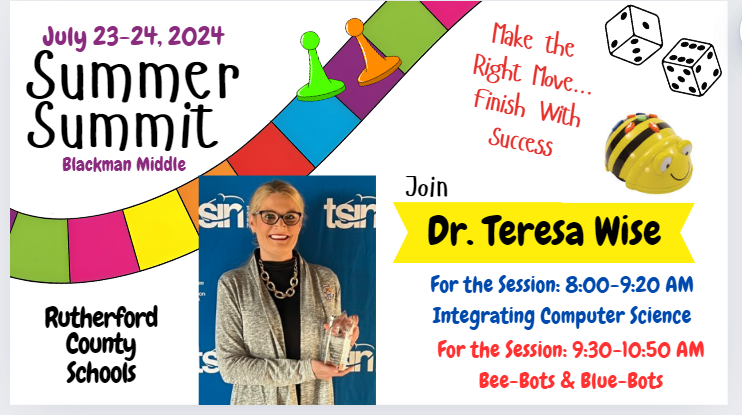 DrTWise's tweet photo. K-5 Rutherford County Teachers: This school year you are required to integrate the new computer science standards in your classroom. Come to either of my sessions to learn how! I have lots of activities that I have used in my K-5 classroom that you can easily use. ππ» https://t.co/oLUHCTcOp8