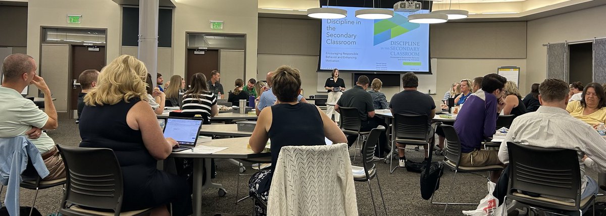 Great group getting started with Tricia Skyles on Discipline in the Secondary Classroom from Safe &amp; Civil Schools. #IADeptofEd