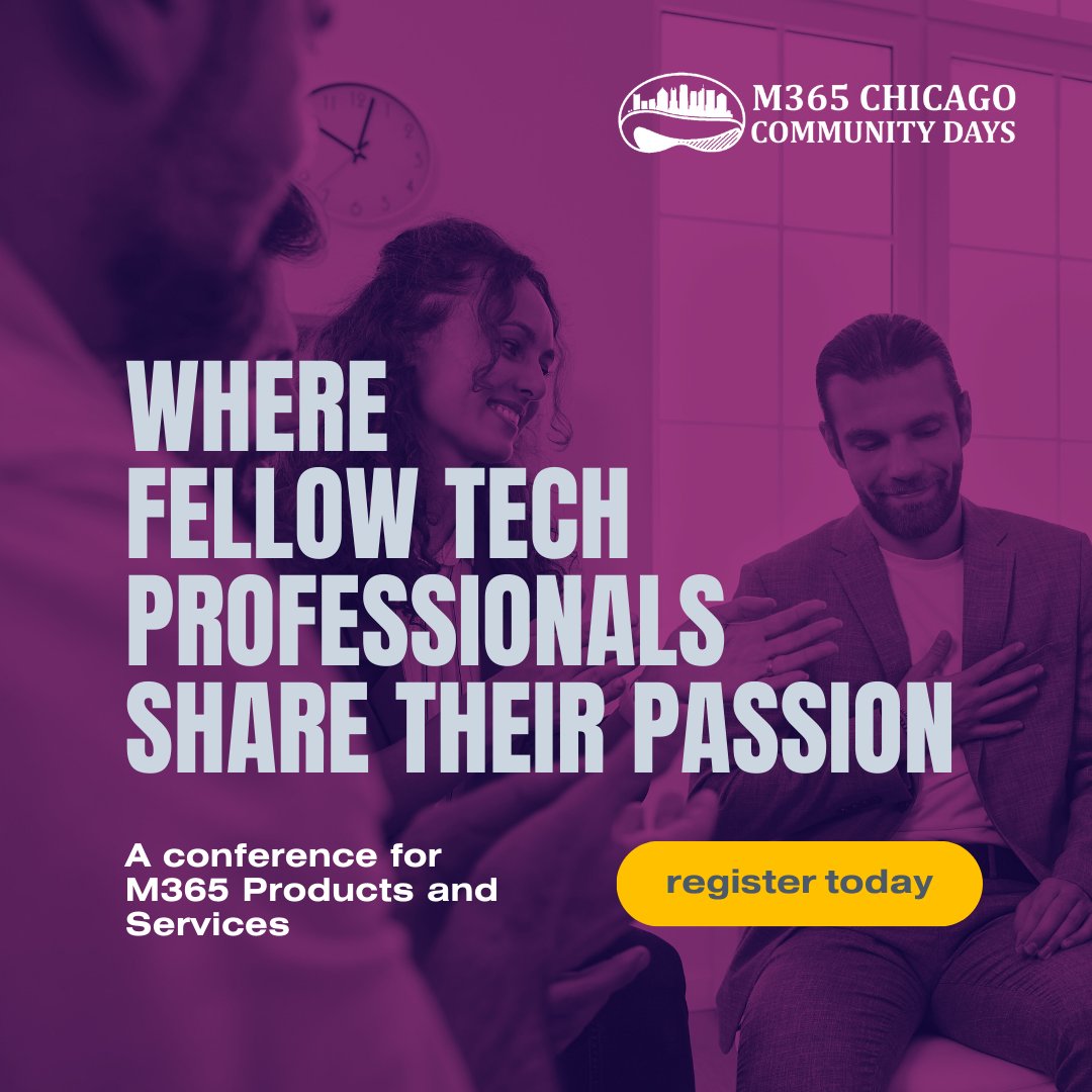 🚀 Join us for M365 Community Days in Chicago in just 10 days!
🗓️ Date: July 20, 2024 📍 Location: Microsoft Midwest District, Chicago IL
Don't miss out! Register now 👉 bit.ly/M365CHI2024 👈
#M365Chicago #CommunityDays #Microsoft365 #TechEvent #Networking #Learning 💼✨
