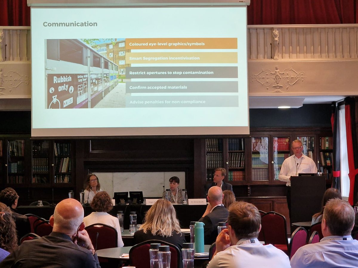 Our Director Nigel Deacon sharing insights on flats recycling today with delegates at the London Conference. Simple and clear communication and user-friendly infrastructure are the two essential pillars of effective behaviour change.