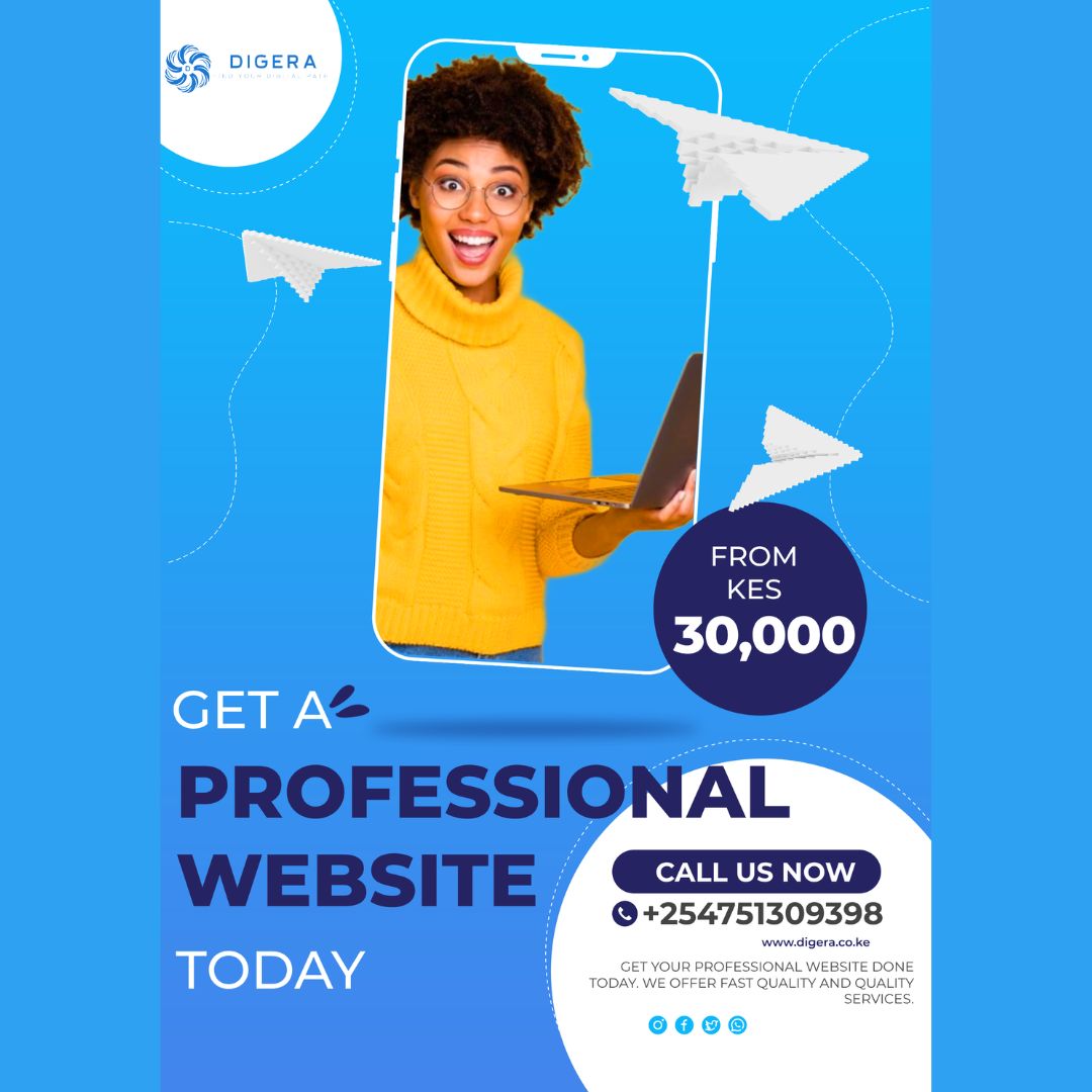 digera_ke's tweet photo. 👋 'Hello entrepreneurs! Are you ready to #godigital?
We're here to assist you with a fantastic deal: A comprehensive website design package for only KES 30,000 inclusive of design! Contact us on 0751309398 and lets us help you in this journey! #website #softwarecompanykenya https://t.co/N3CDTkvZw8