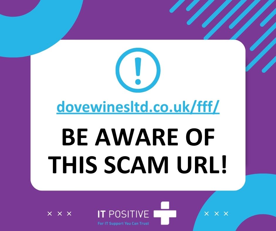 IT_Positive's tweet image. We urge people to please be careful when clicking links sent via emails. We have received an alarming amount calls related to dodgy emails recently, including multiple that had this link attached, do not use this URL. We have already notified the web hosting company of this scam.