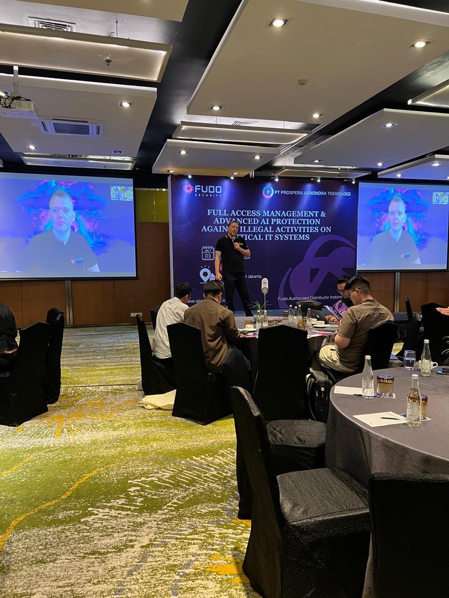 FudoSecurity's tweet image. Fantastic synergy at our event with Fudo Security &amp;amp; PT Prospera Aswindra Teknologi! Thanks to Maxim &amp;amp; Marcin for their insights. See you next time! #TechEvent #IntelligentPAM #NextGenPAM #Event