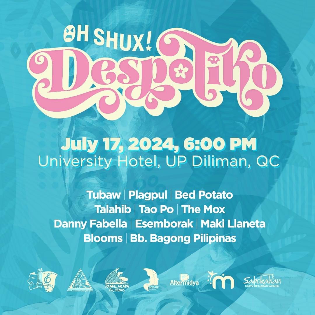 Oh Shux, mga mima! Nandito na ang kapanapanabik at ang pinakapasabog ng taon na Oh Shux, Despotiko: Gabi ng Banda, Blooms, at Binibining Bagong Pilipinas 2024 Concert. 

Sugod na! Ooops teka, 'wag magmadali, dahil ang buhay ay hindi karera.
#ArtistsFightBack