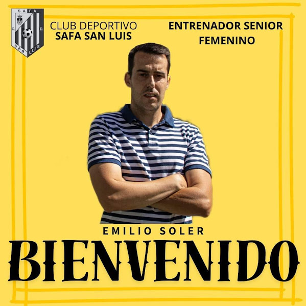 OFICIAL | Emilio Soler pasa a ser entrenador del Safa San Luis. El club portuense apuesta por el ex-entrenador del #CádizFem para esta 2024/25.

Se unirá a Javi Nowell para dirigir la nave del equipo de El Puerto de Santa María.

Buena noticia para el fútbol femenino  portuense👍