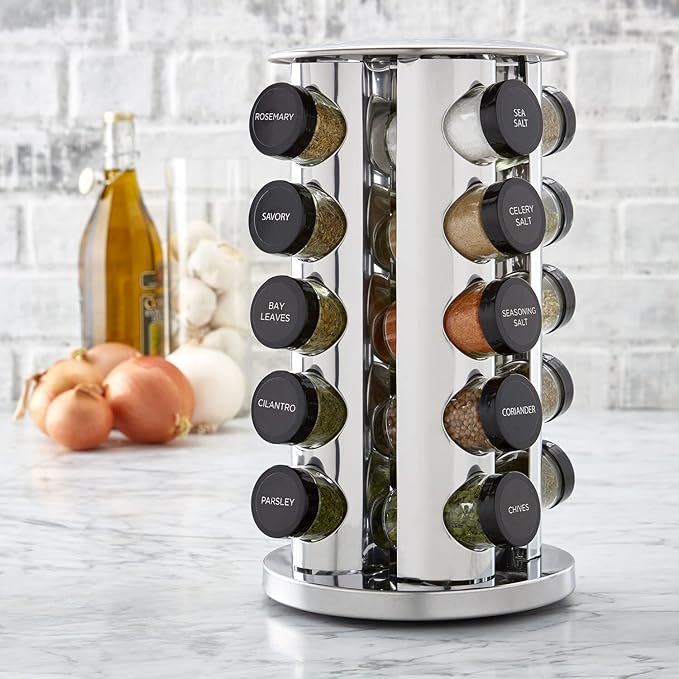 insaneassets's tweet photo. Kamenstein 20 Jar Revolving Countertop Spice Rack

Style: Classic Cap
Pattern Name: Rack
MaterialStainless Steel
ColorSilver
Special FeatureRevolving
Product Dimensions8.5"D x 8.5"W x 13.5"H
Shelf TypeTiered Shelf

Product Link-https://t.co/tlEPKvnOvC https://t.co/VOWMS1I5j8