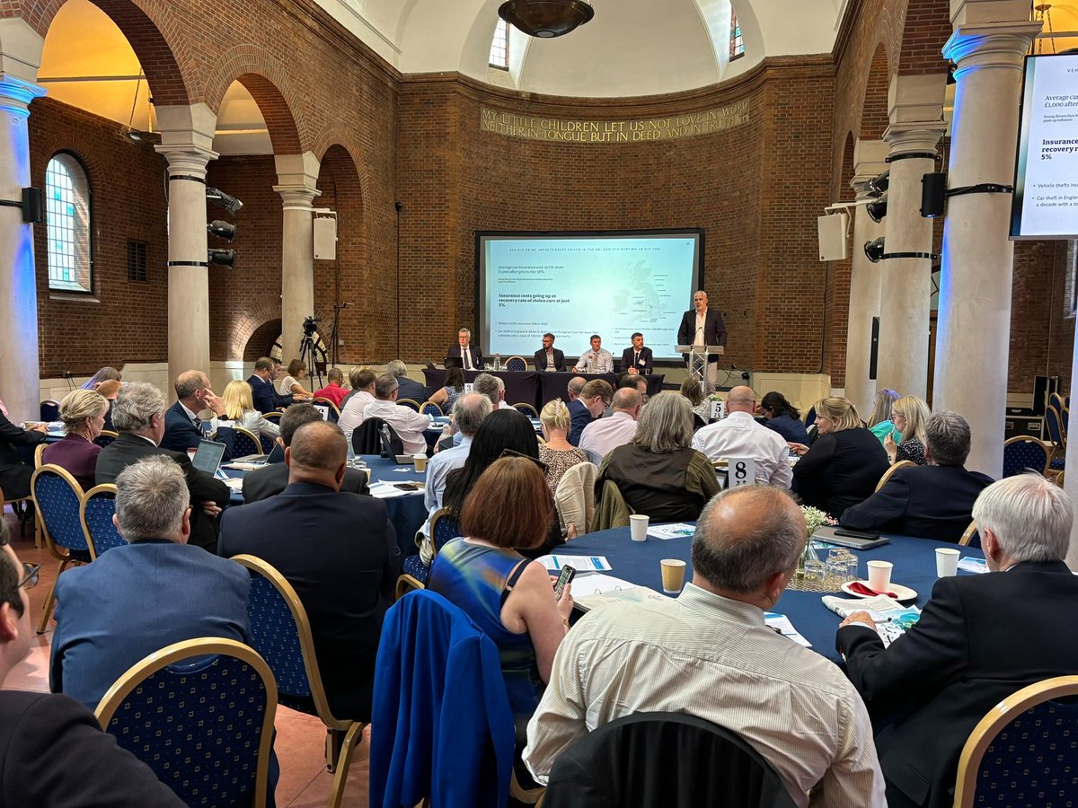 LeicsPCC's tweet image. The #PCC is attending the @AssocPCCs AGM as it welcomes re-elected and new Police and Crime Commissioner's. 
The first presentation is focused on what car manufacturers and the police are doing to cut the car crime, that is driving up car insurance premiums 🚘

#carcrime
