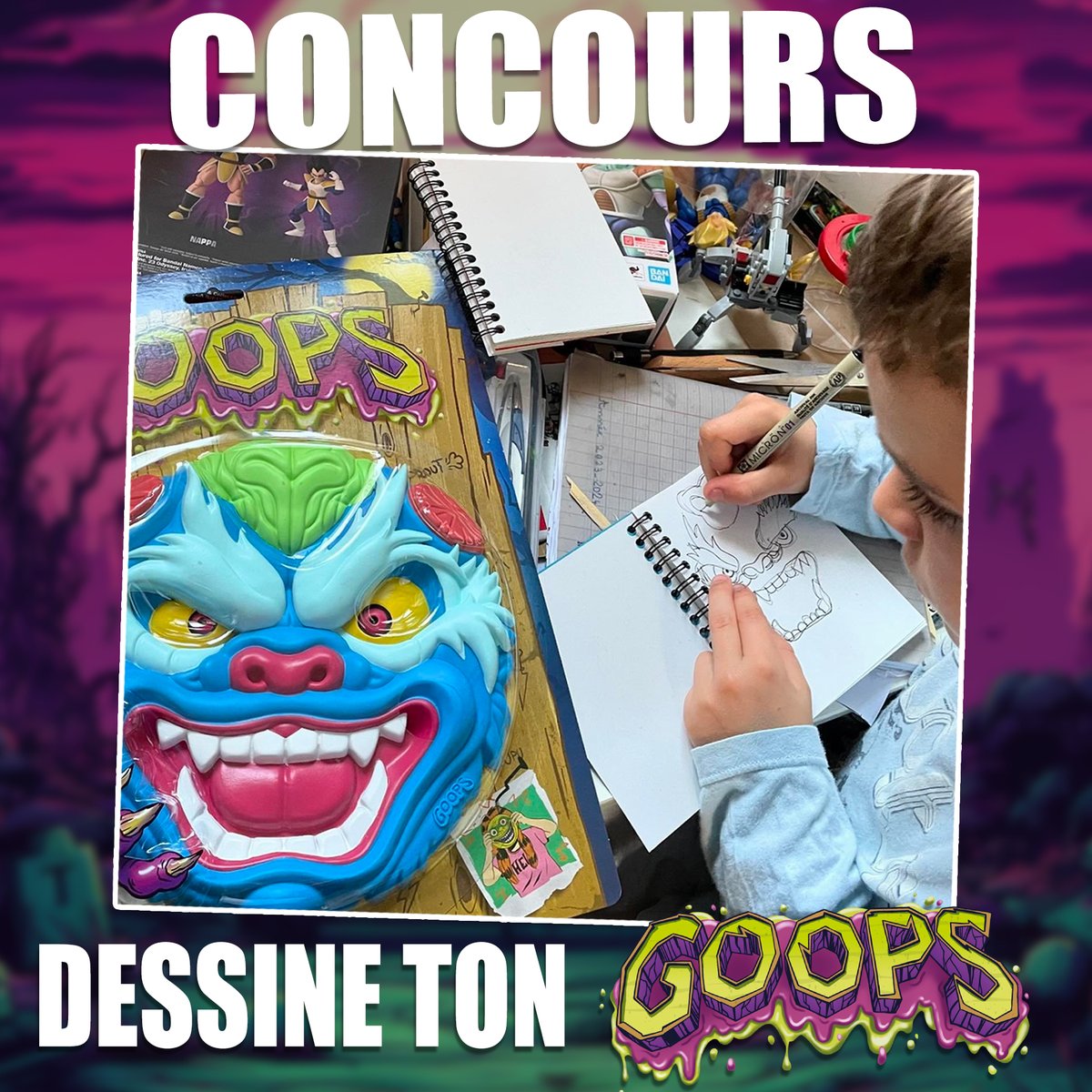 turbokidfr's tweet photo. Concours #dessinetongoops ! 📝
Dessine ton Goops le plus incroyable et gagne celui de ton choix ! 🎁
Pour participer
✏️Partage ton dessin avec #goops #dessinetongoops et mentionne @turbokidfr
✏️Follow notre compte
✏️ Like et tag un ami dans cette publication
TAS le 28/07 https://t.co/B5s6KQLeMI