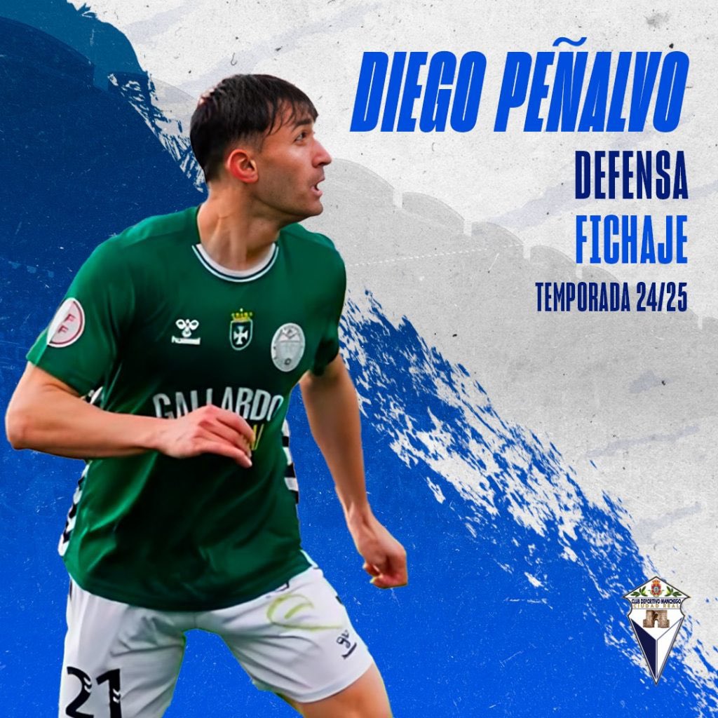 🚨 𝙊𝙁𝙄𝘾𝙄𝘼𝙇 | MANCHEGO 🚨

✅ ¡ᖴIᑕᕼᗩᒍᗴ! 🎽 <a href="/CDManchegoCReal/">Club Deportivo Manchego</a> 

✍️ Diego Peñalvo 📲 <a href="/diegopgarcia7/">diego</a> 

👤 Lateral derecho - 24 años 

🛡️ Procedente del <a href="/CD_Marchamalo/">CD Marchamalo</a> 

#TerceraRFEF