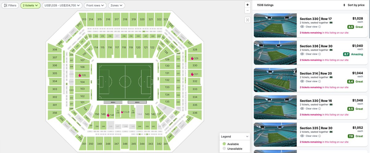 harrylpg's tweet image. 🇦🇷⚽️🐐Copa América:
✍️¿Hay lugares para ir a ver la final desde Argentina?

✈️Entre el 11 y el 13 sólo veo 3 lugares entre todos los vuelos directos de AA y AR (dejo imagen)
🔸Costo estimado ida y vuelta: u$s 2000.

🎟️ Entradas: Hoy me llegaron a pedir u$s 2000. No pienso ofrecer…