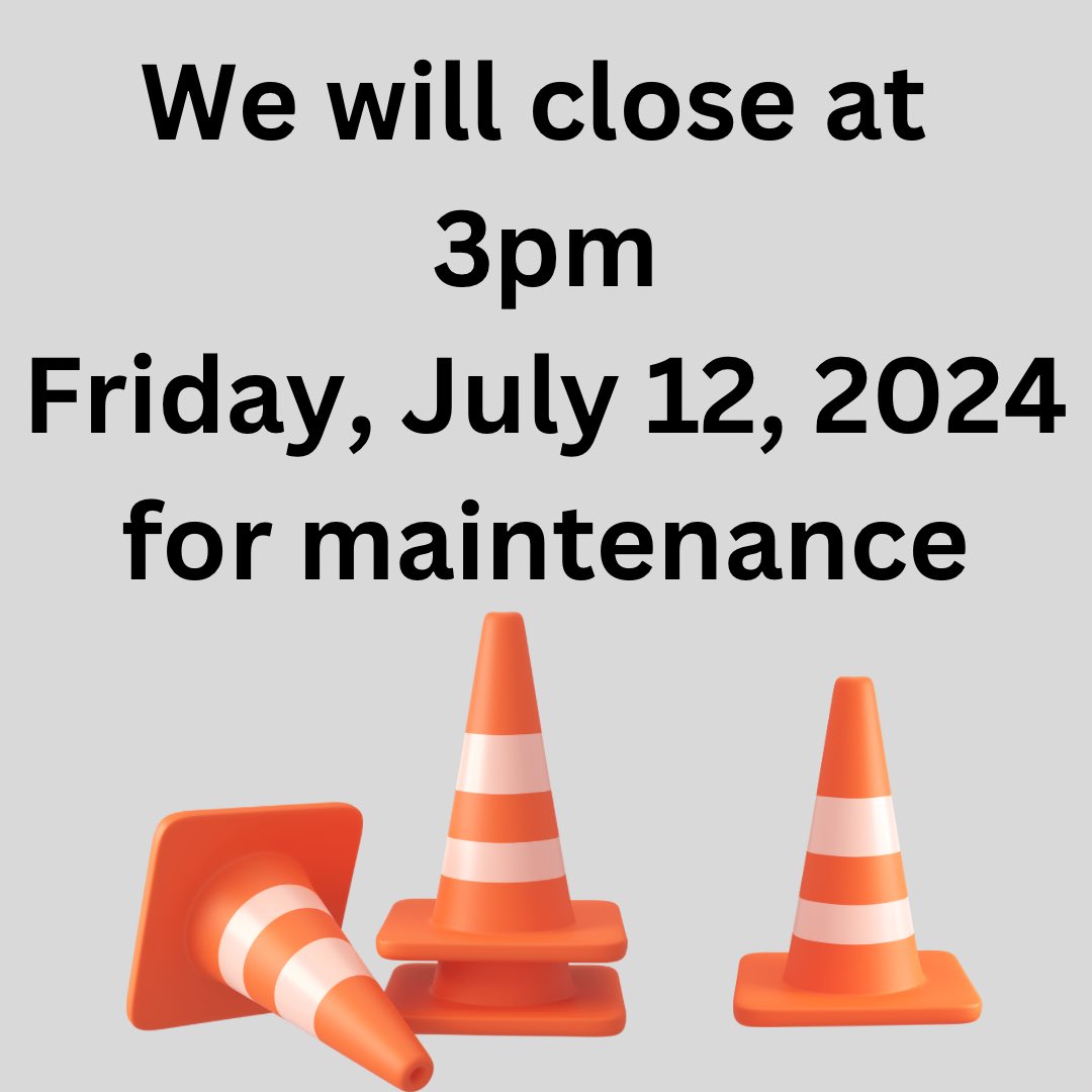 Summer is the perfect time to get big maintenance projects done at the library! We’re sorry for any inconvenience - but our floors will look so nice when we open at the normal time on Monday morning! 😊