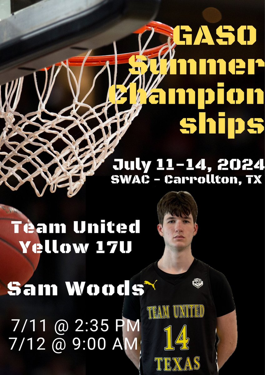 Playing this weekend in GASO Summer Championship tournament at the SWAC! <a href="/LukeColwell31/">Luke Colwell</a> <a href="/CoachCain_12/">Ryan Cain</a> <a href="/24KaratBarrett/">Jack</a> <a href="/Coach_Fleegz/">Jacob Fleegle</a> <a href="/USUCoachCalhoun/">Jerrod Calhoun</a> <a href="/martinellip30/">Pat Martinelli</a> <a href="/ErvinLavette/">Lavette Ervin</a> <a href="/coachrickncsa/">CoachRick</a>