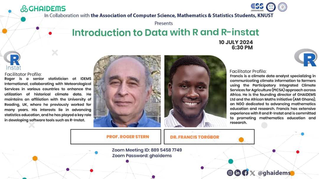 ghaidems's tweet photo. Day 1 of Our 3-Day Data Science Workshop! Join us for engaging discussions with our data science experts. #DataScience 
#Rinstat
#R https://t.co/SNCRboxvpK
