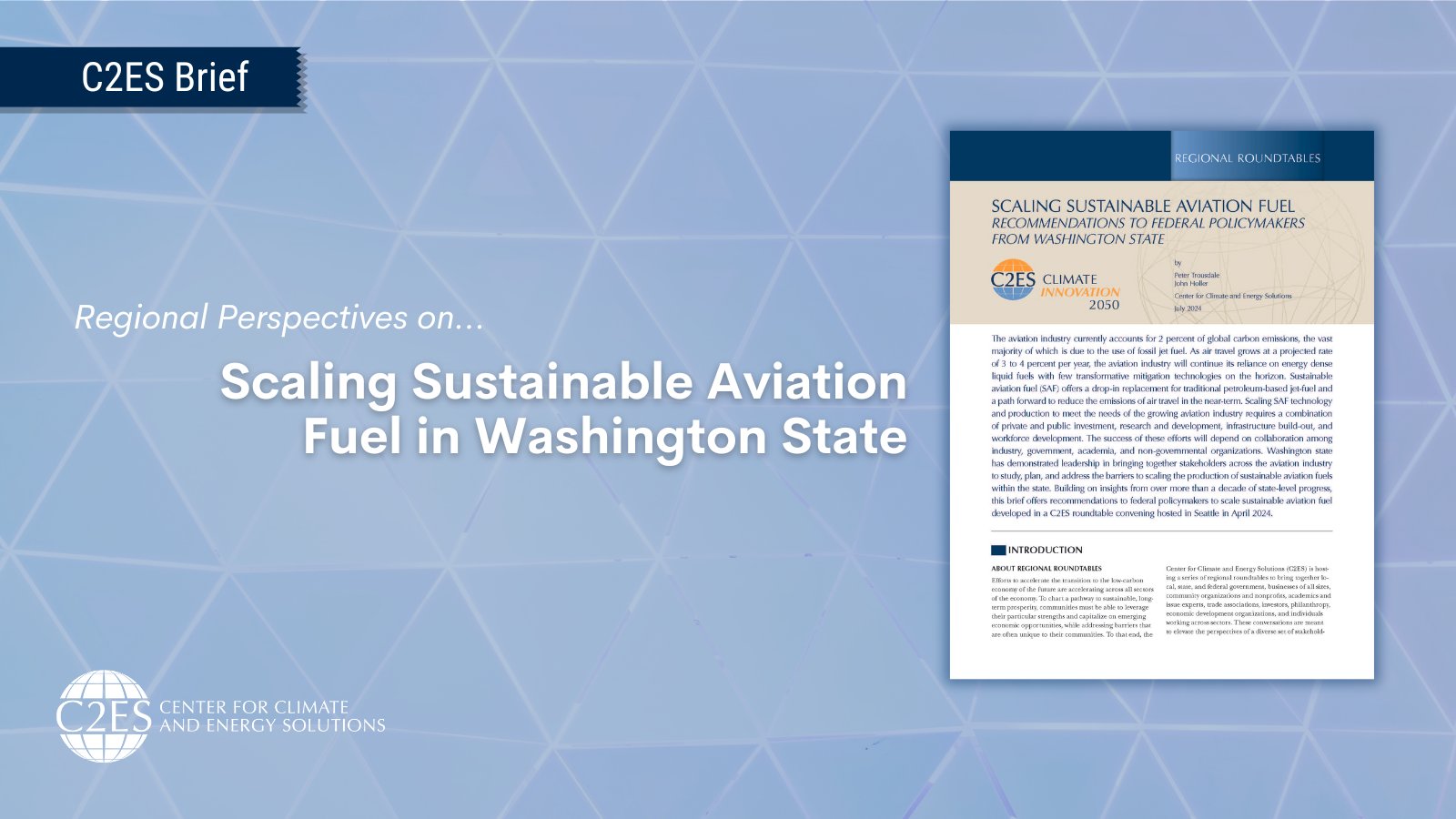 C2ES on X: &ldquo;Our latest #report offers federal policy 