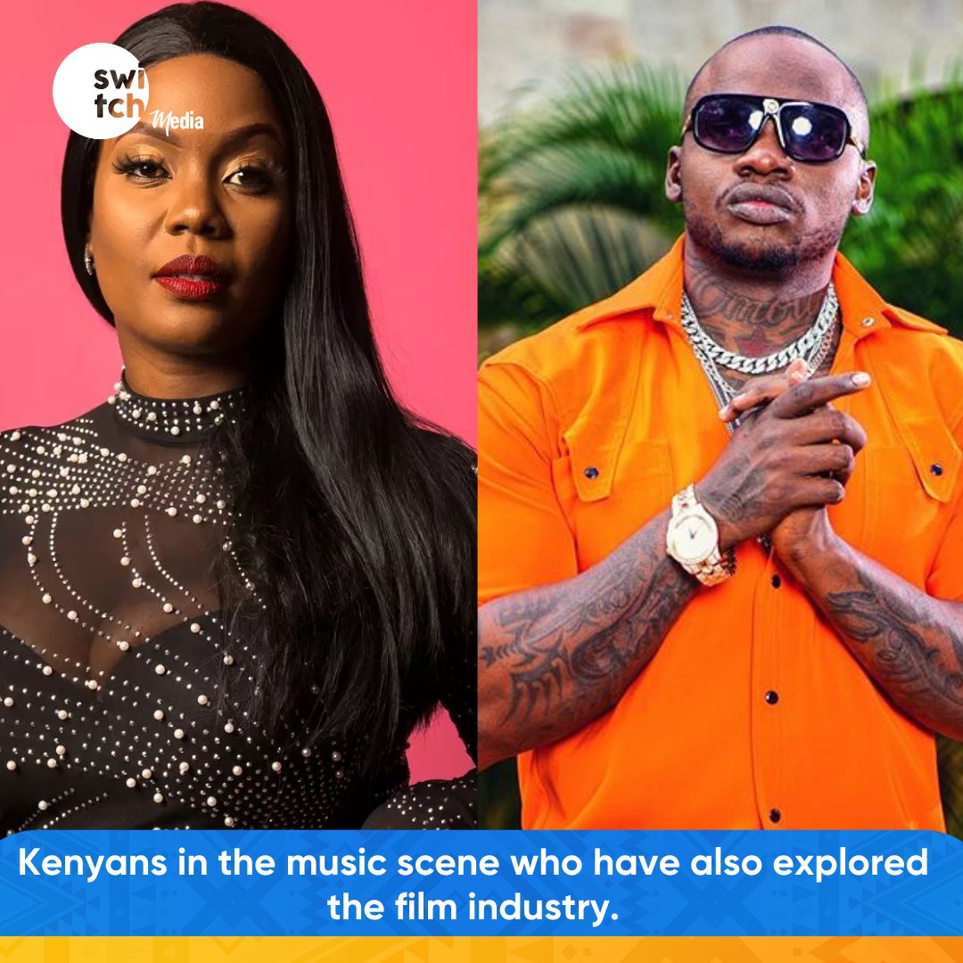 switchtvkenya's tweet image. Here are Kenyans in the music scene who have also ventured into the film industry and are making significant strides in both fields, expanding their influence.

#SwitchTrendz #SwitchWatch