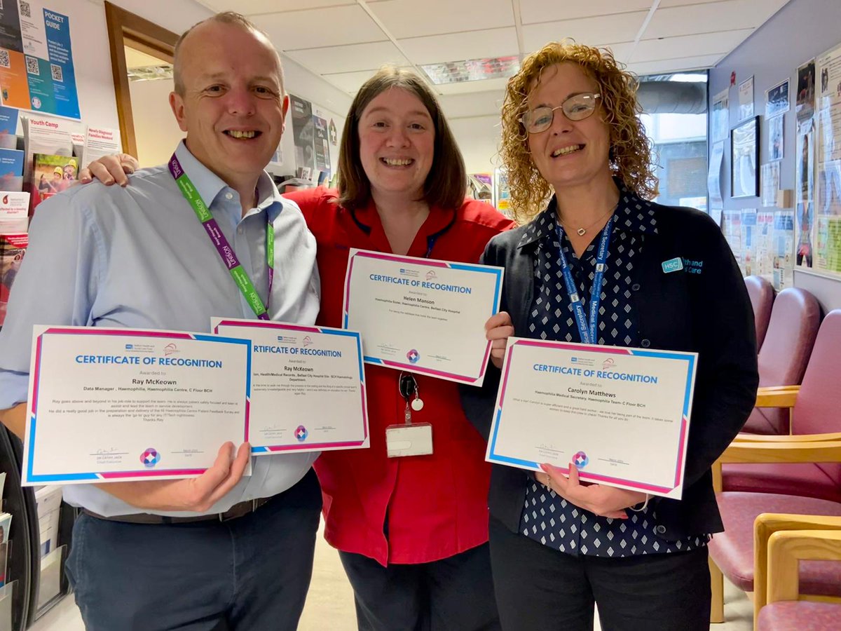 All in a day's work for #teamhaem but lovely to be recognised 
With Carolyn and <a href="/MrsM___/">Helen Manson</a> <a href="/BelfastTrust/">Belfast Trust</a>