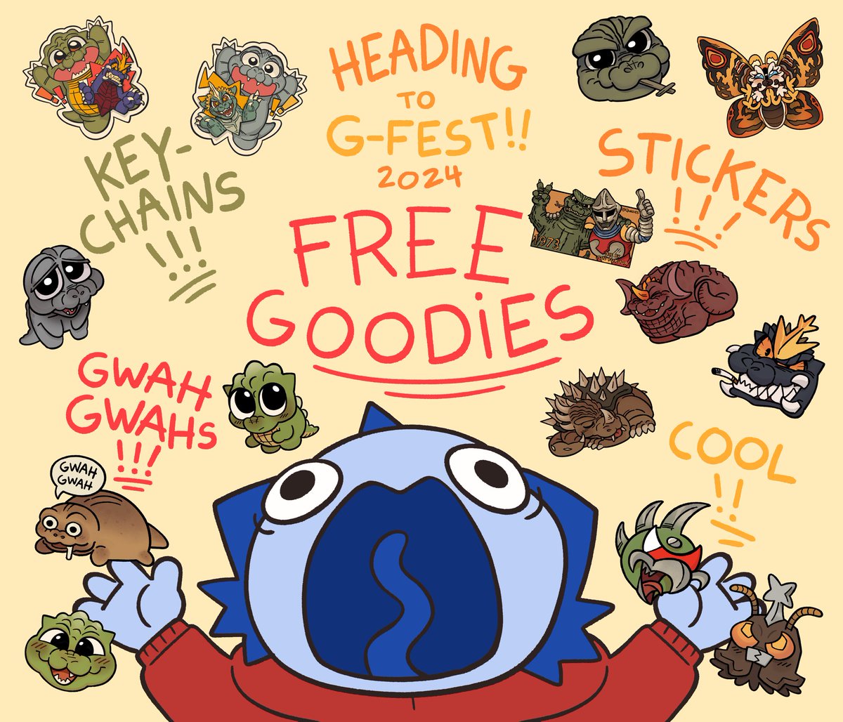 Heading out for G-Fest later tonight! Gonna be handing out free goodies the  whole weekend! Come get a sticker if you see me!