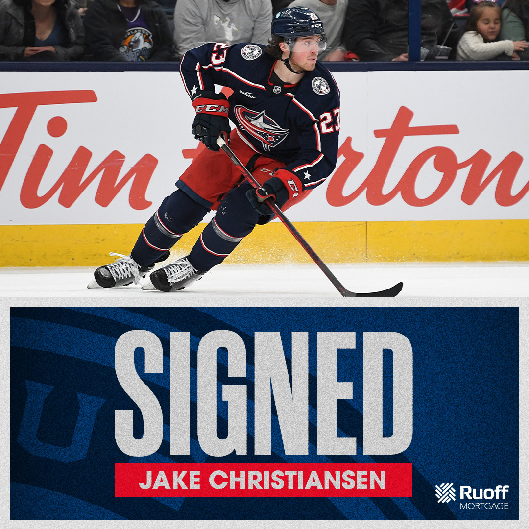 Columbus Blue Jackets (@bluejacketsnhl) on Twitter photo SIGNED ✍️
We've signed D Jake Christiansen to a one-year, two-way NHL/AHL contract!
📝cbj.co/christiansen-t…
<a href="/RuoffMortgage/">Ruoff Mortgage</a> | #CBJ SIGNED ✍️
We've signed D Jake Christiansen to a one-year, two-way NHL/AHL contract!
📝cbj.co/christiansen-t…
<a href="/RuoffMortgage/">Ruoff Mortgage</a> | #CBJ