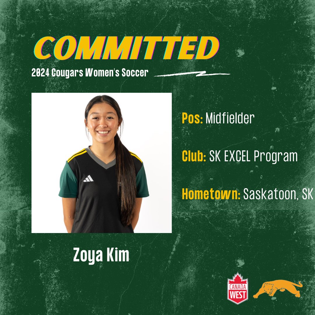 ✍️2024/2025 Signing Announcement

We are pleased to announce the final addition to our 2024 Recruitment Class, Zoya Kim!

Zoya will join the team from the Saskatchewan Female EXCEL Program. We are so excited for you to pursue your athletic and academic goals at the UofR!😸💚
